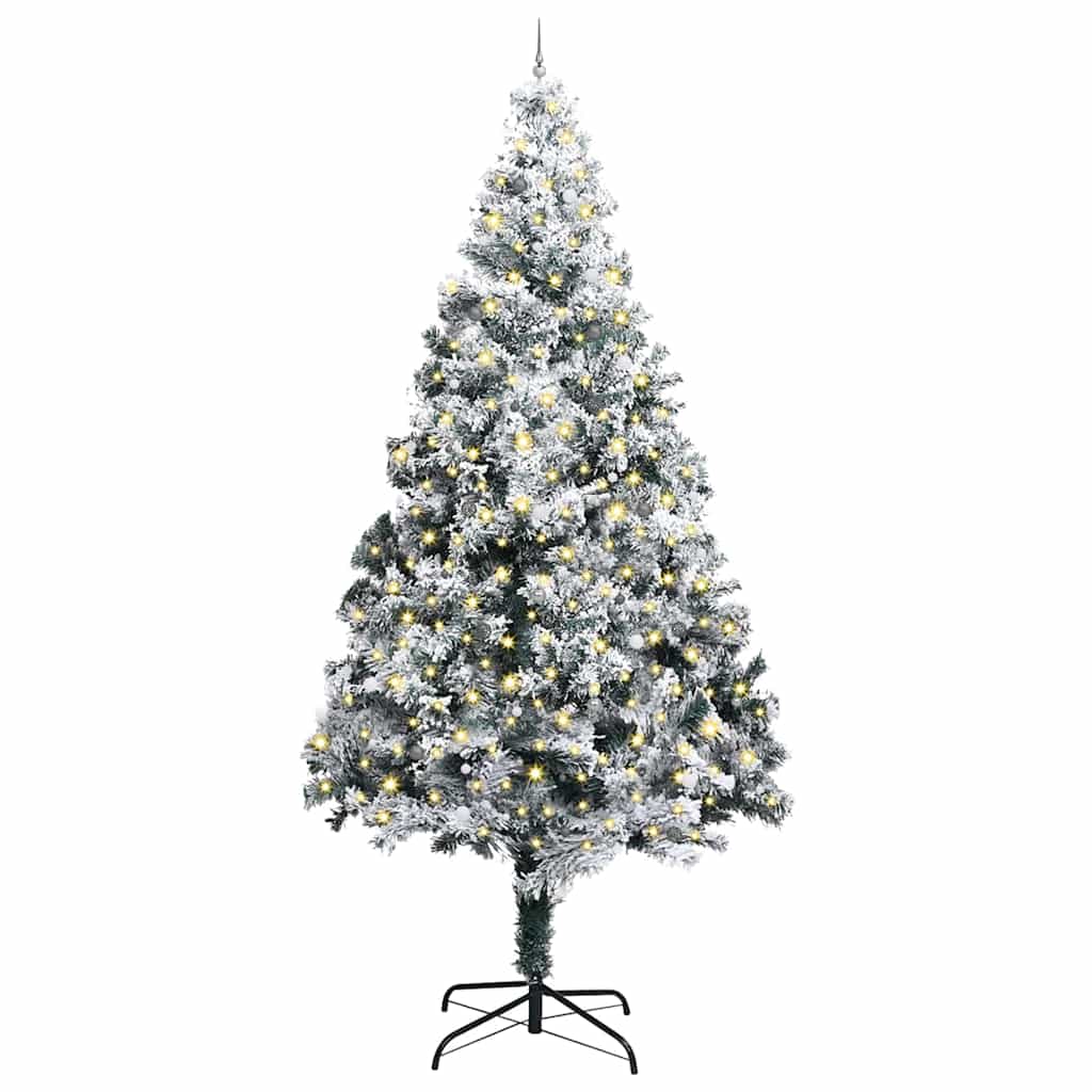 Artificial Pre-lit Christmas Tree with Ball Set Green 157.5