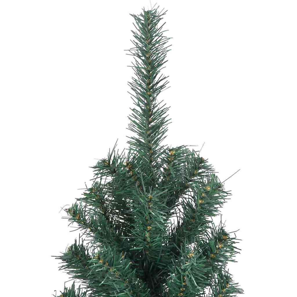 Artificial Pre-lit Christmas Tree with Stand Green 196.9" PVC