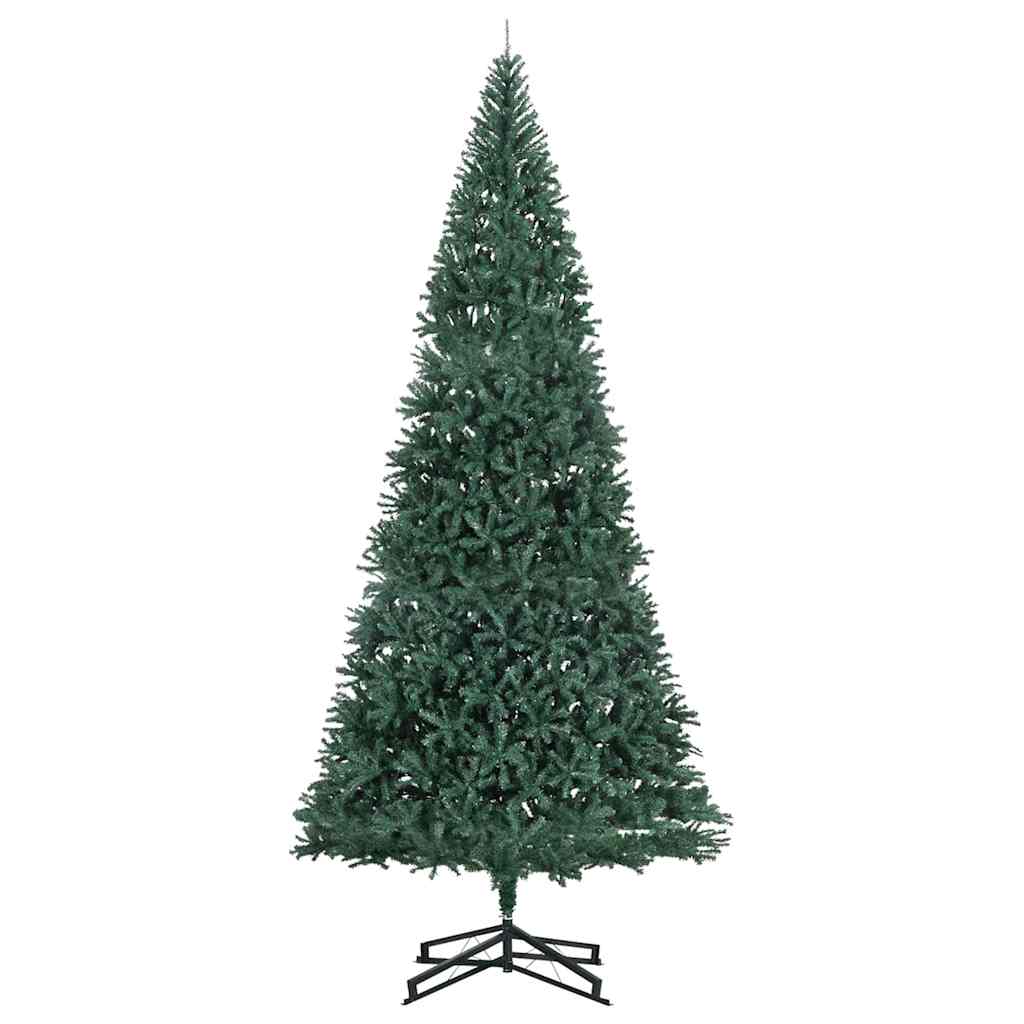 Artificial Pre-lit Christmas Tree with Stand Green 196.9" PVC