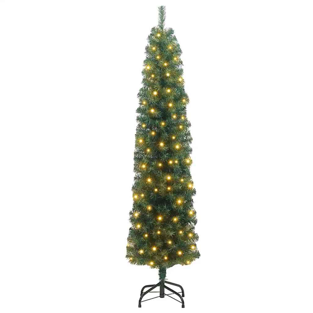 Artificial Christmas Tree Green 70.9" PVC and Steel and Plastic