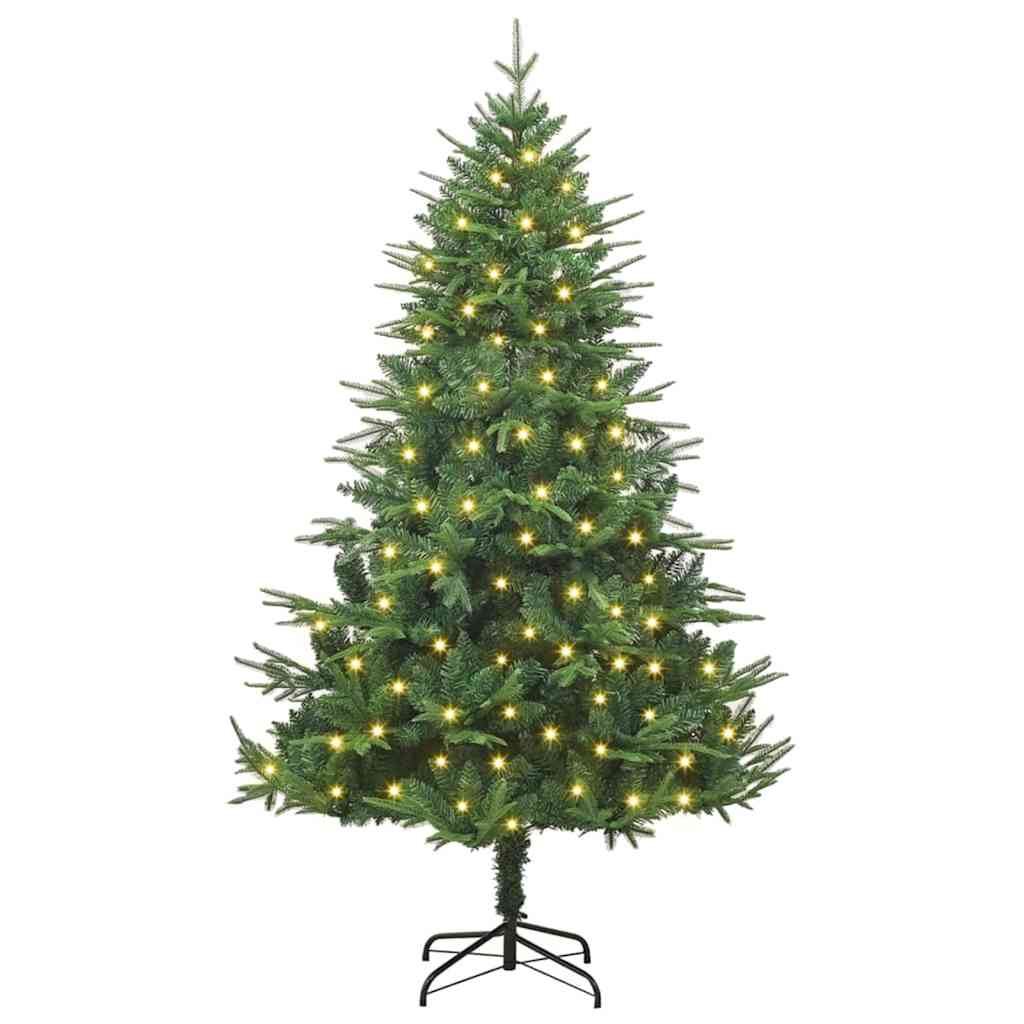 Artificial Pre-lit Christmas Tree Green 70.9" PVC and PE