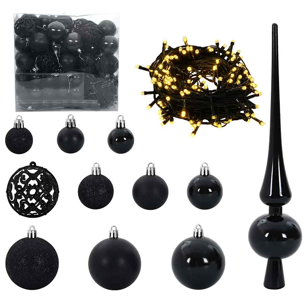 Artificial Pre-lit Christmas Tree with Ball Set Green 70.9