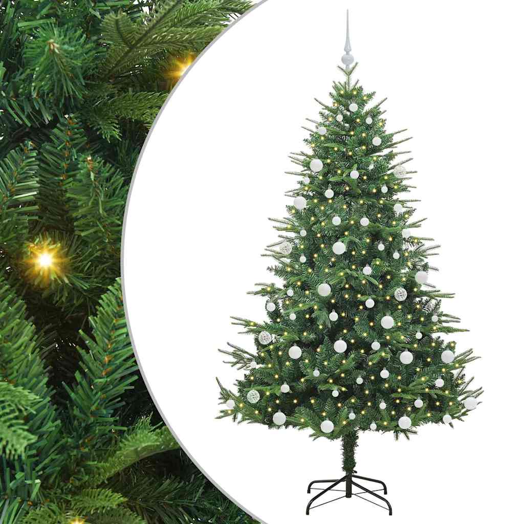 Artificial Pre-lit Christmas Tree with Ball Set Green 70.9