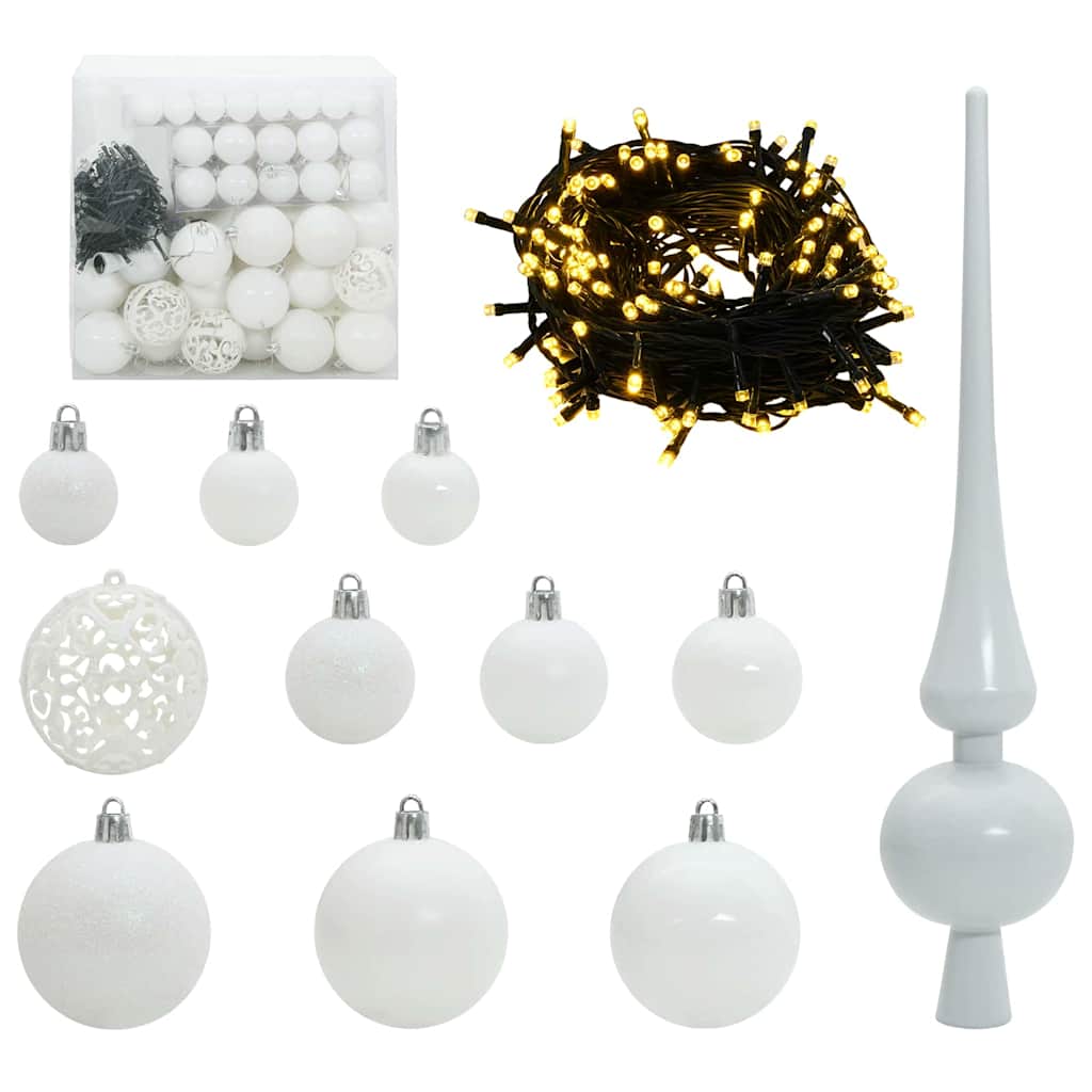 Artificial Pre-lit Christmas Tree with Ball Set Green 70.9