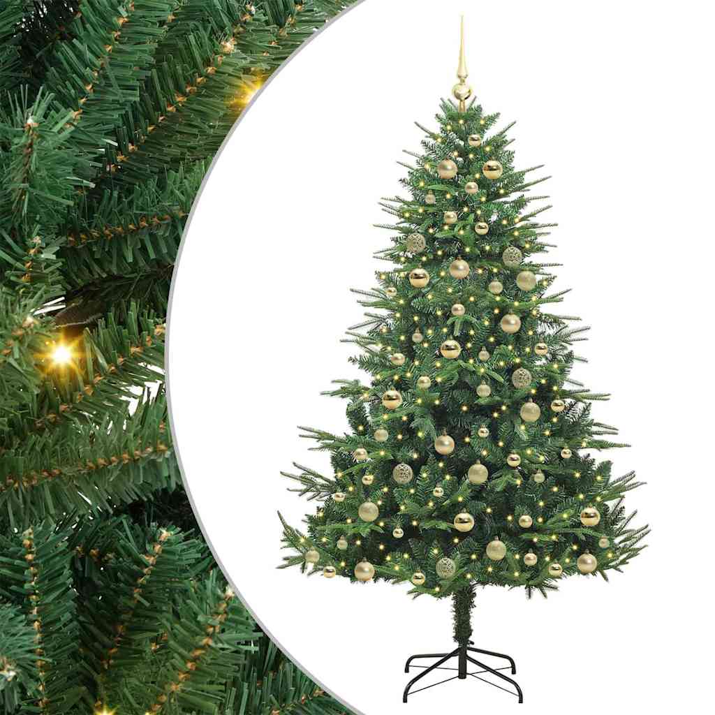 Artificial Pre-lit Christmas Tree with Ball Set Green 70.9