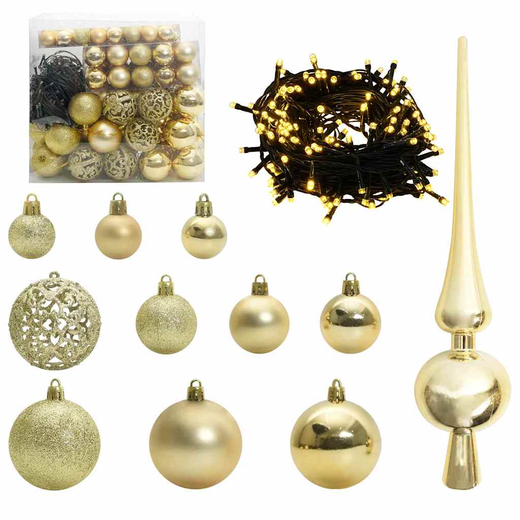 Artificial Pre-lit Christmas Tree with Ball Set Green 70.9