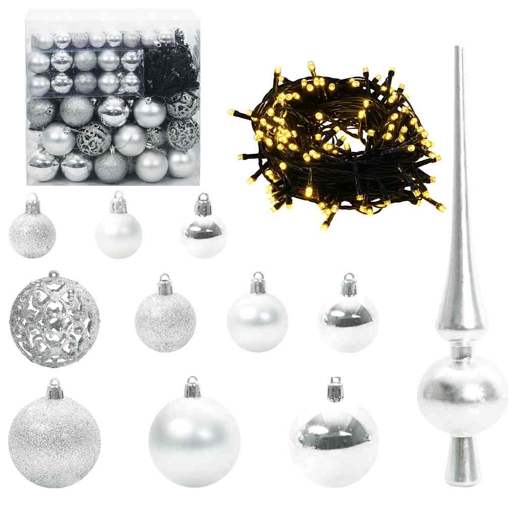 Artificial Pre-lit Christmas Tree with Ball Set Green 70.9