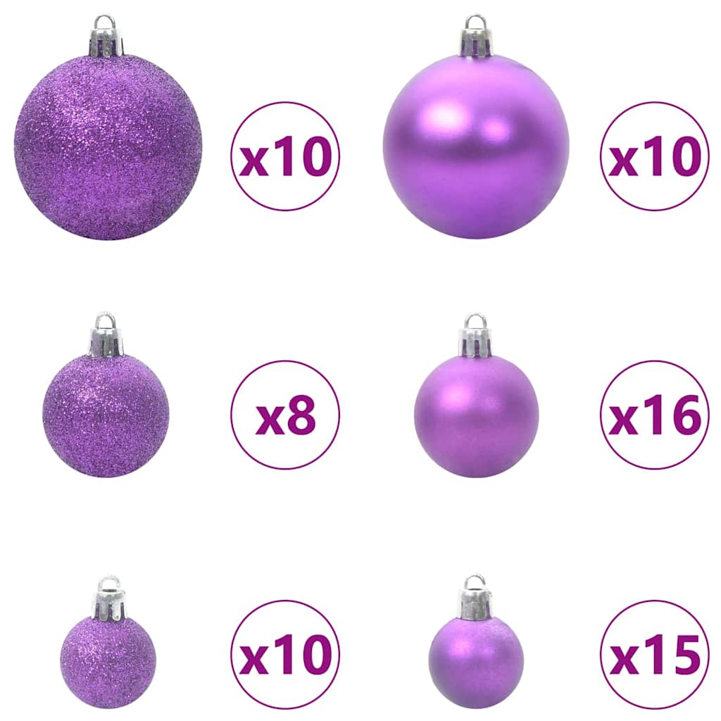 Artificial Pre-lit Christmas Tree with Ball Set Green 70.9