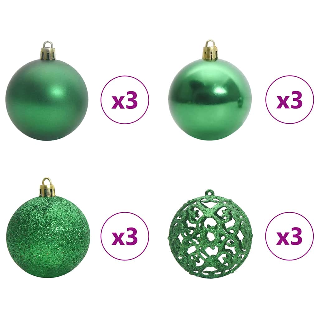 Artificial Pre-lit Christmas Tree with Ball Set Green 70.9