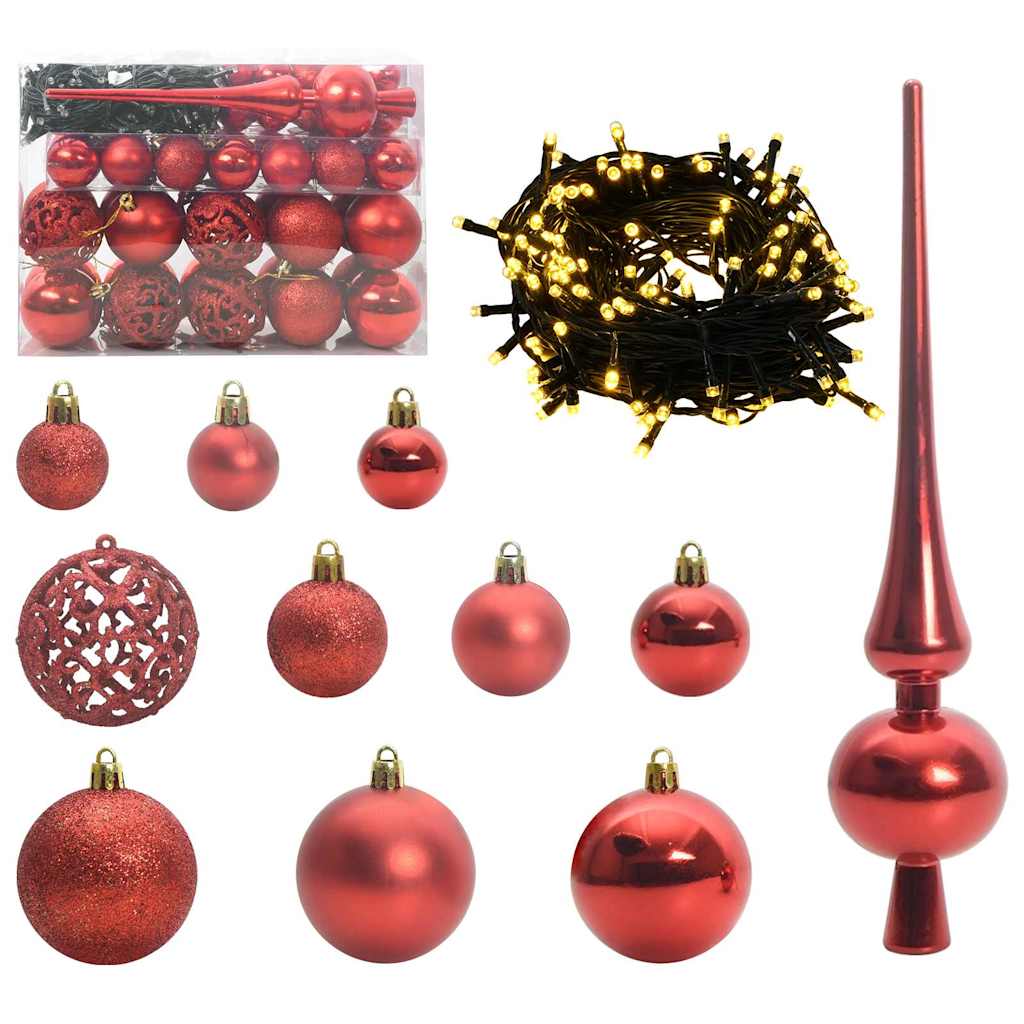 Artificial Pre-lit Christmas Tree with Ball Set Green 47.2