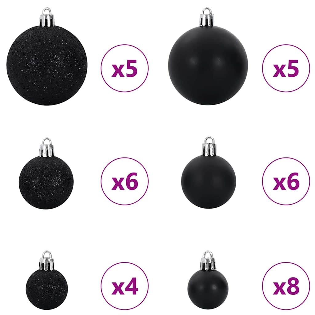Artificial Pre-lit Christmas Tree with Ball Set Green 47.2