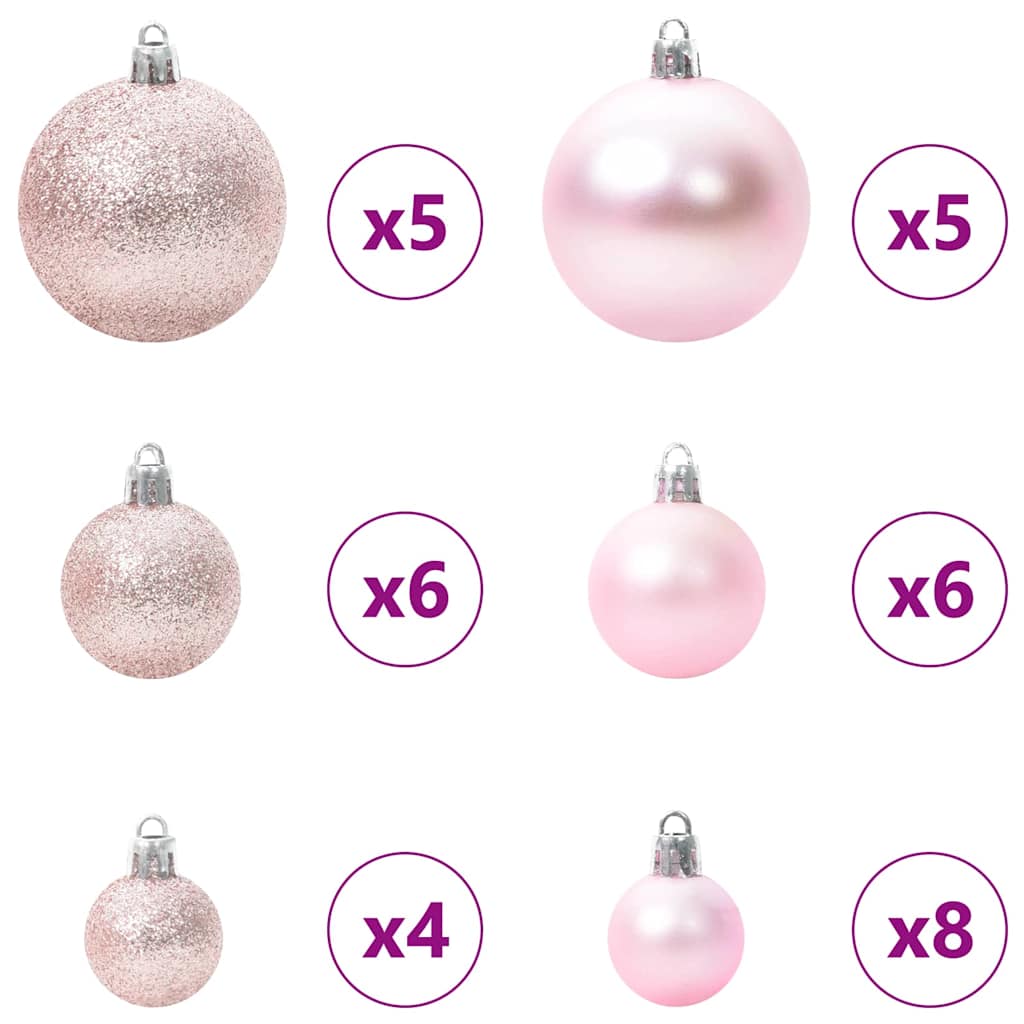 Artificial Pre-lit Christmas Tree with Ball Set Green 47.2