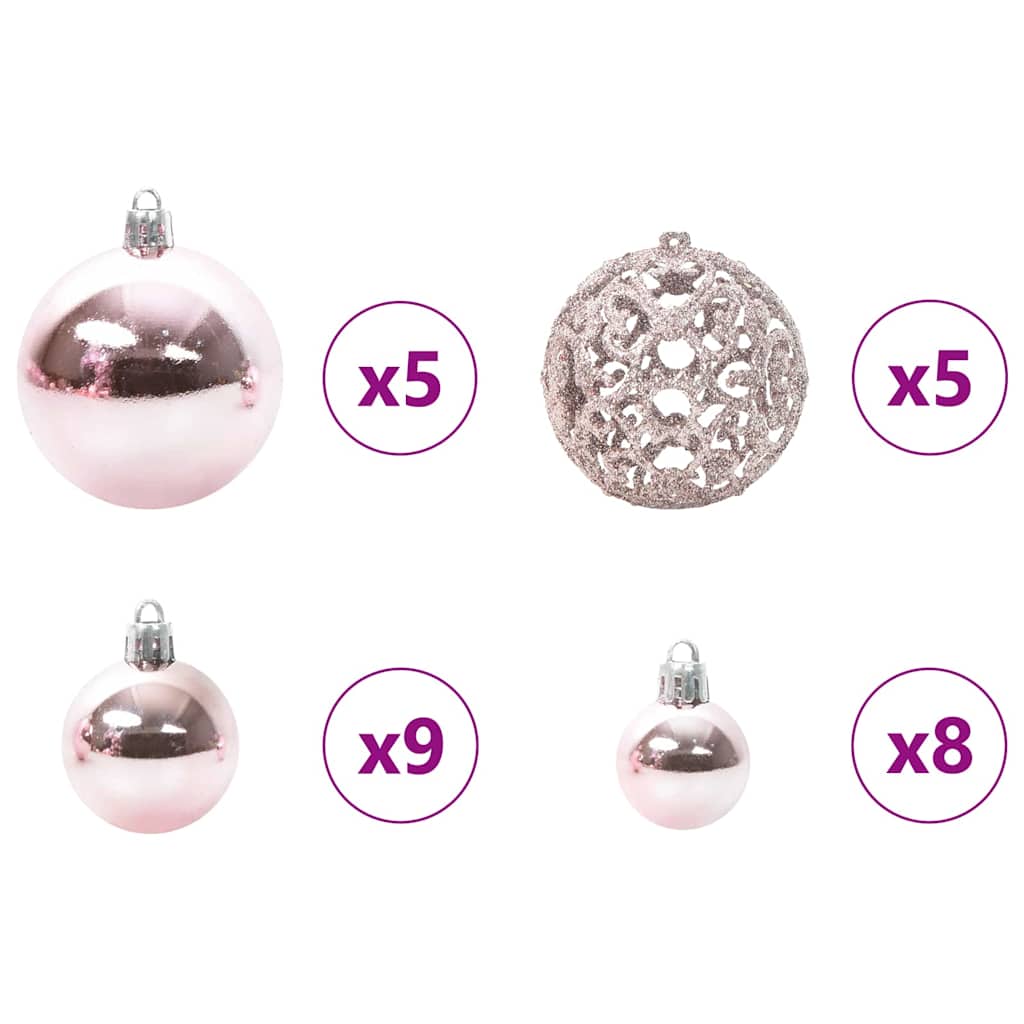 Artificial Pre-lit Christmas Tree with Ball Set Green 47.2