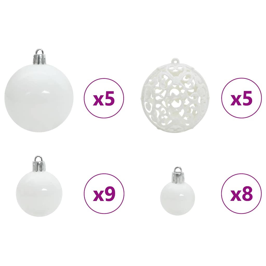 Artificial Pre-lit Christmas Tree with Ball Set Green 47.2
