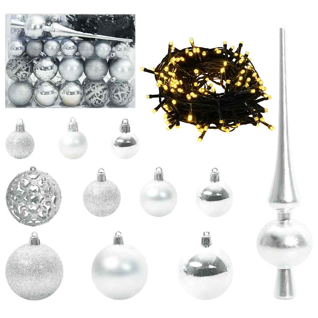 Artificial Pre-lit Christmas Tree with Ball Set Green 47.2