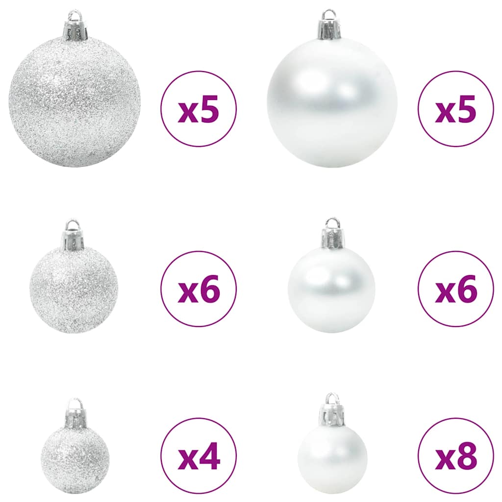 Artificial Pre-lit Christmas Tree with Ball Set Green 47.2
