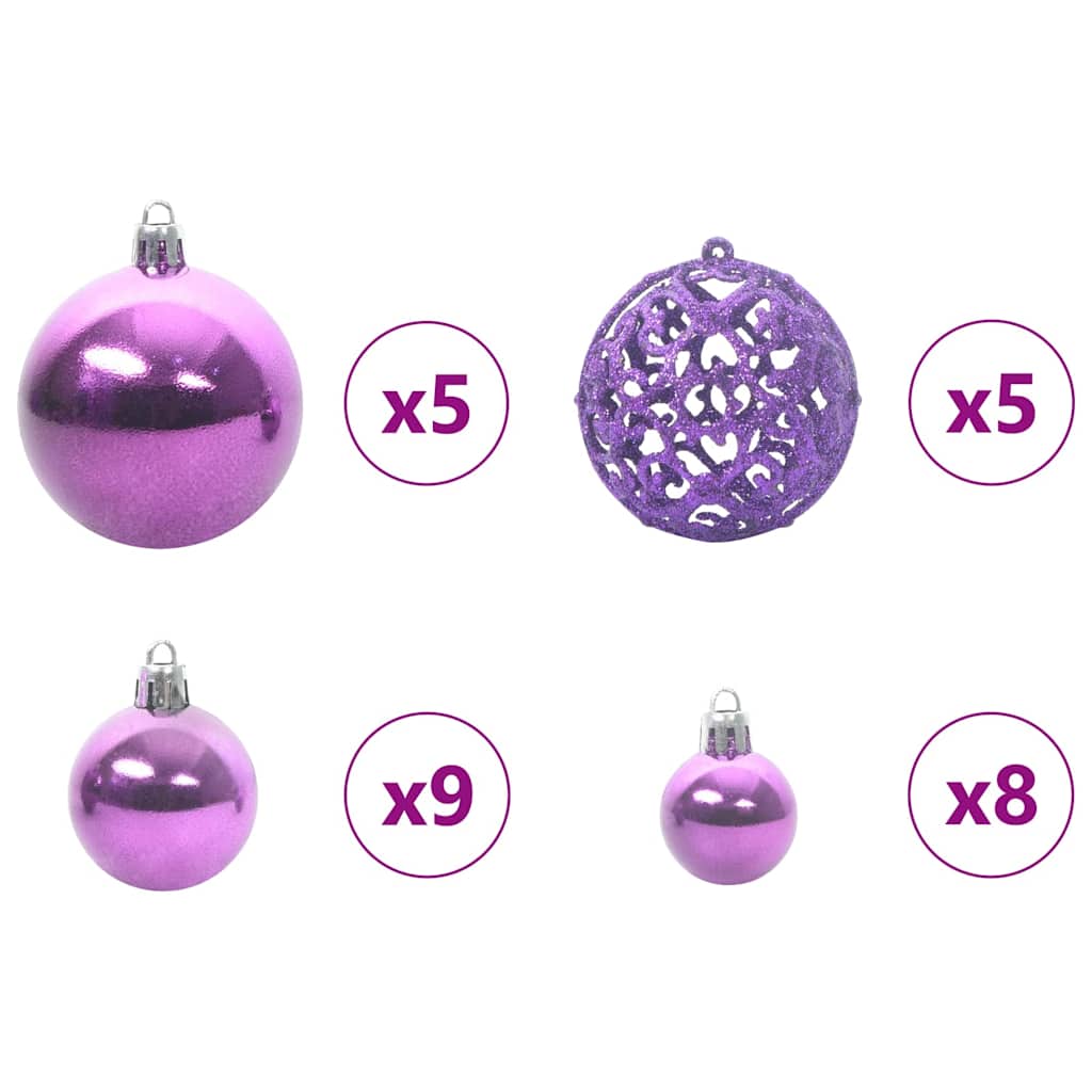 Artificial Pre-lit Christmas Tree with Ball Set Green 47.2