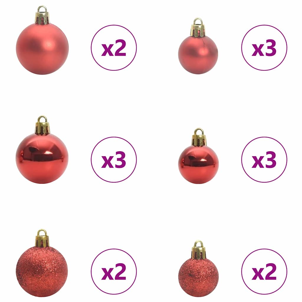 Artificial Pre-lit Christmas Tree with Ball Set Green 47.2