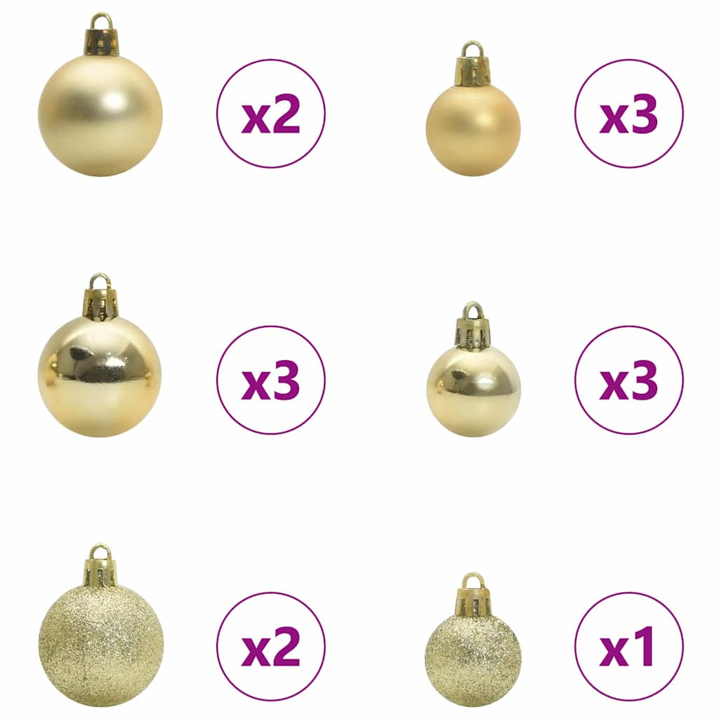 Artificial Pre-lit Christmas Tree with Ball Set Green 47.2