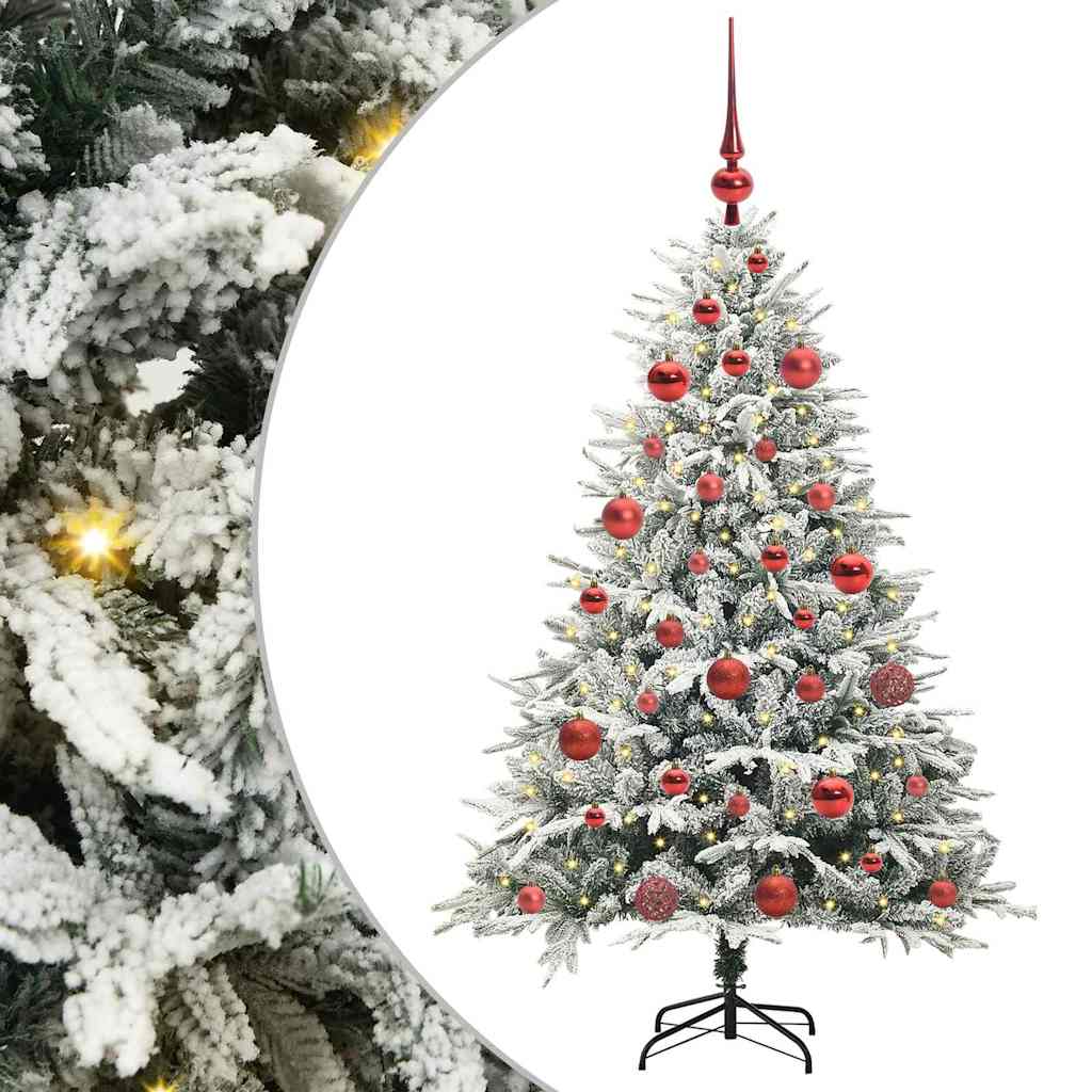 Artificial Pre-lit Christmas Tree with Ball Set Green 59.1