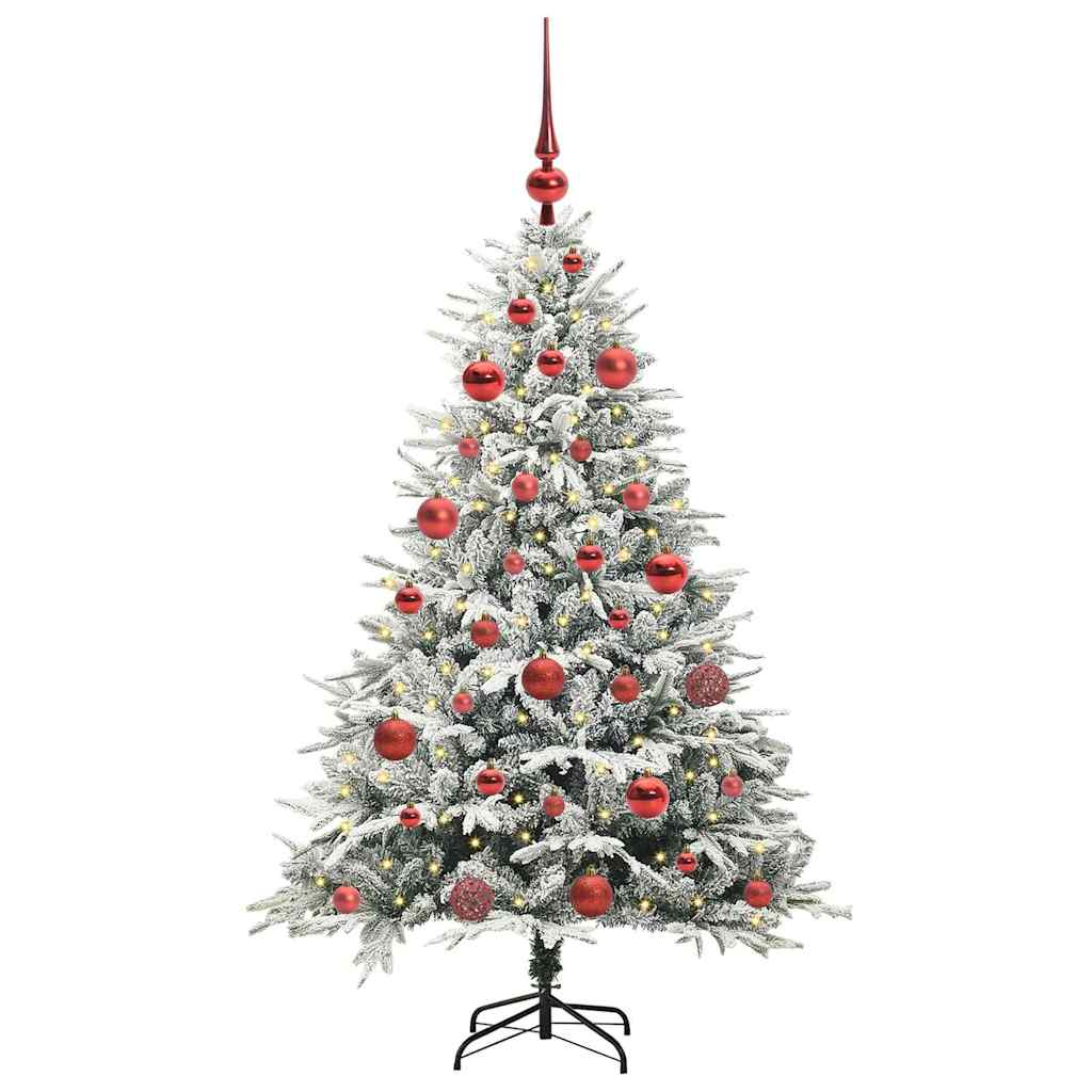 Artificial Pre-lit Christmas Tree with Ball Set Green 59.1