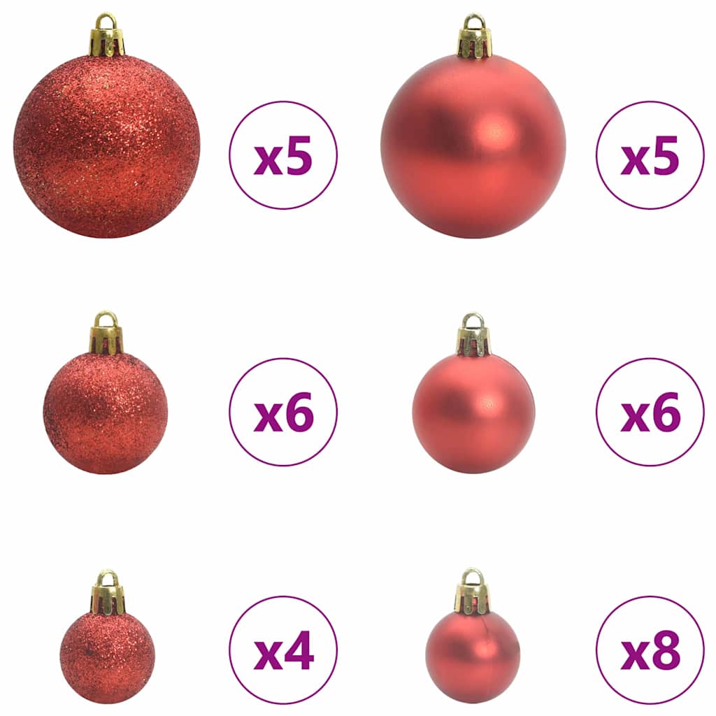 Artificial Pre-lit Christmas Tree with Ball Set Green 59.1