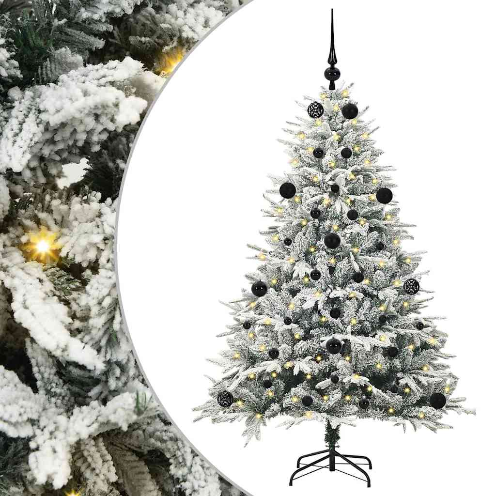 Artificial Pre-lit Christmas Tree with Ball Set Green 59.1