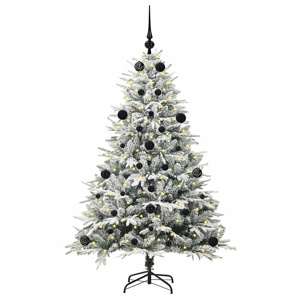 Artificial Pre-lit Christmas Tree with Ball Set Green 59.1