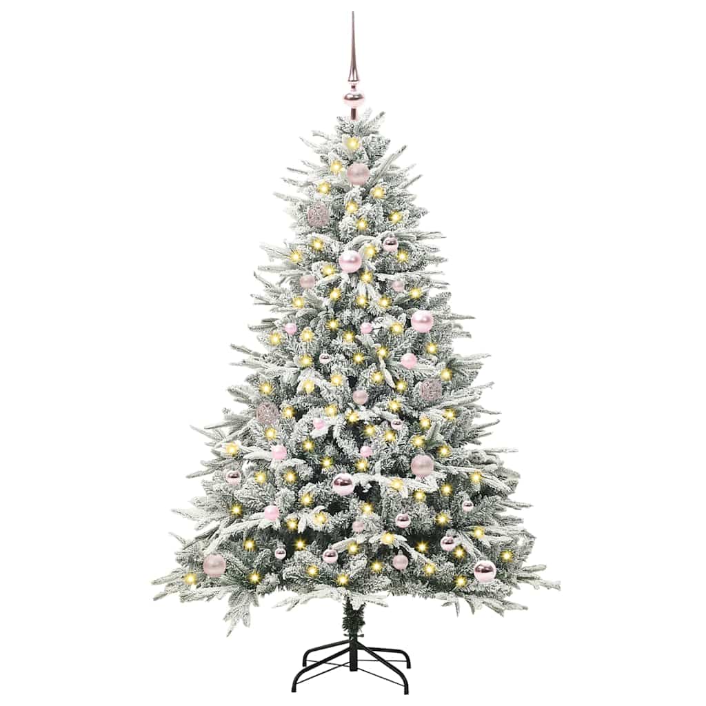 Artificial Pre-lit Christmas Tree with Ball Set Green 59.1