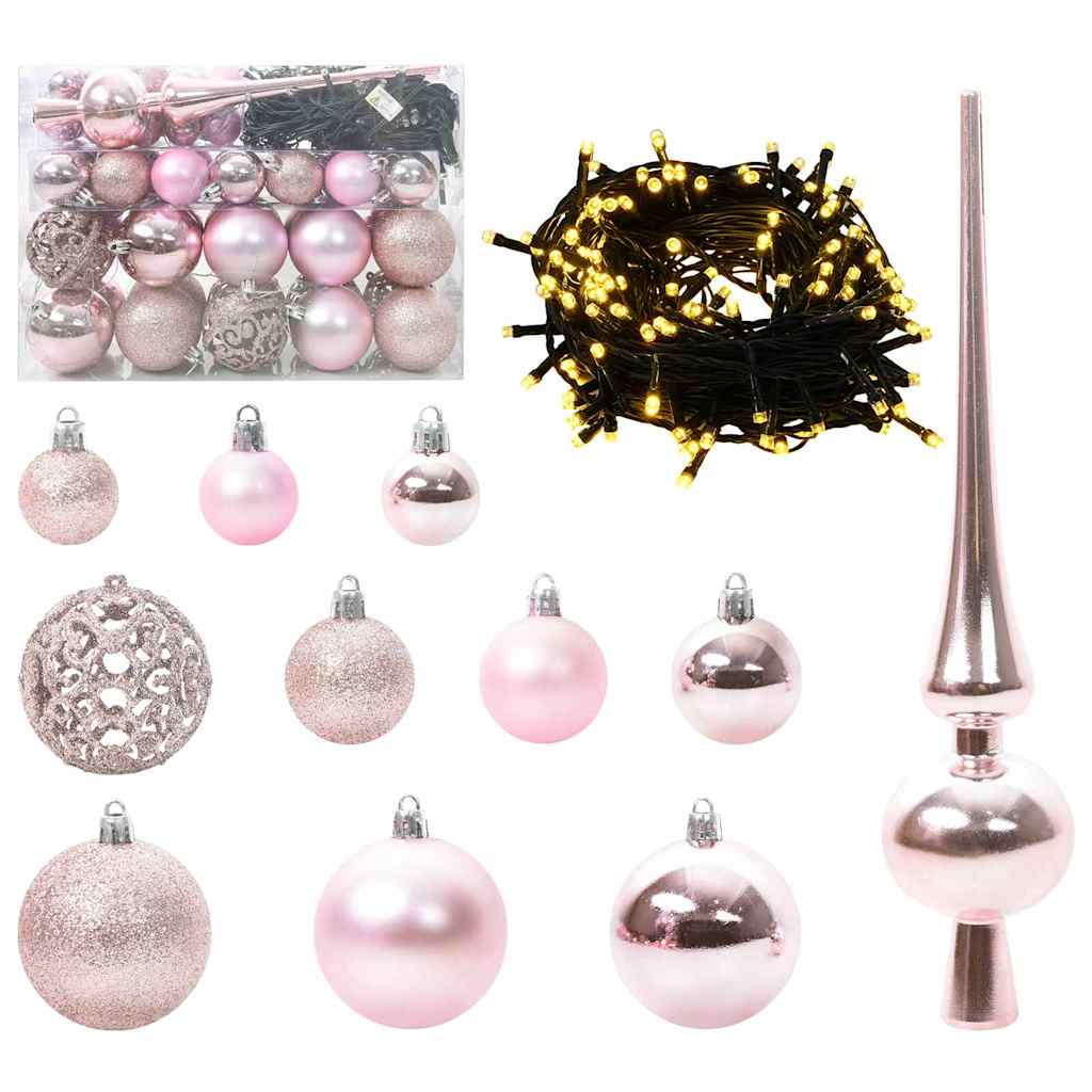 Artificial Pre-lit Christmas Tree with Ball Set Green 59.1