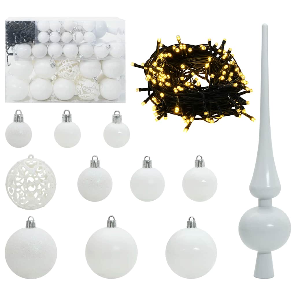 Artificial Pre-lit Christmas Tree with Ball Set Green 59.1