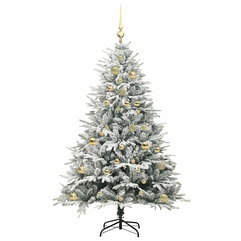 Artificial Pre-lit Christmas Tree with Ball Set Green 59.1