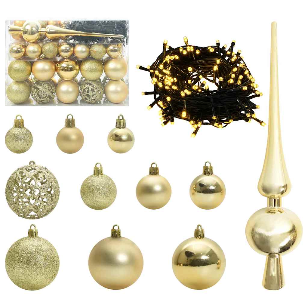 Artificial Pre-lit Christmas Tree with Ball Set Green 59.1