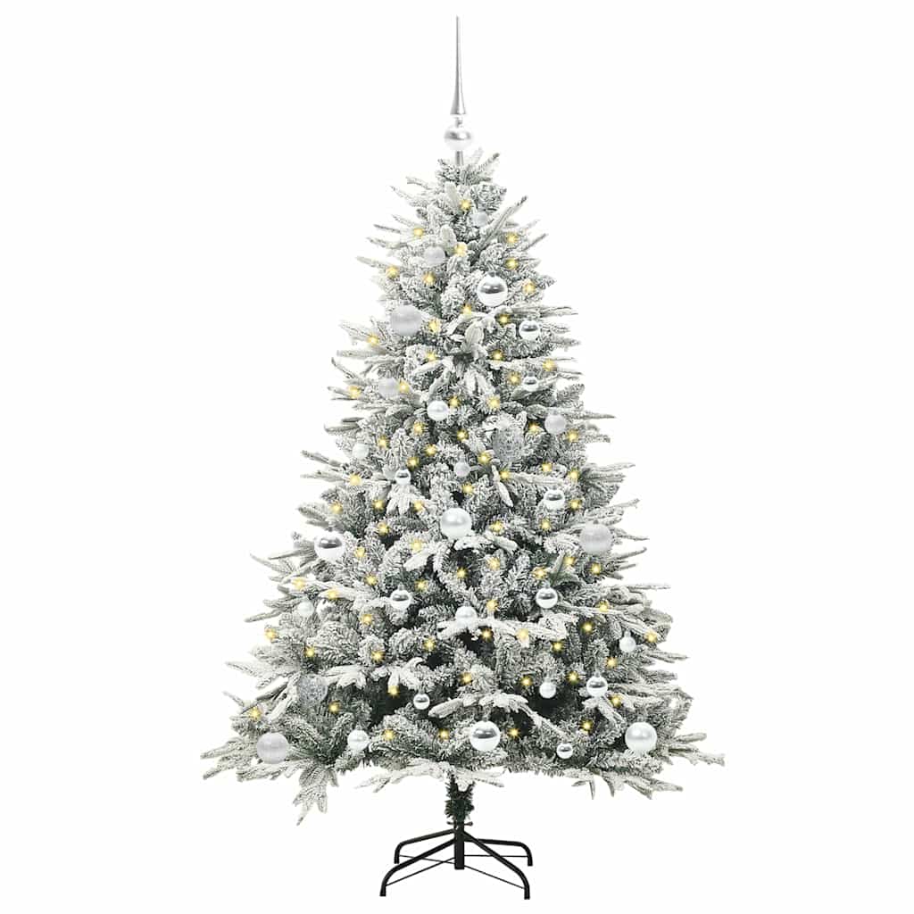 Artificial Pre-lit Christmas Tree with Ball Set Green 59.1