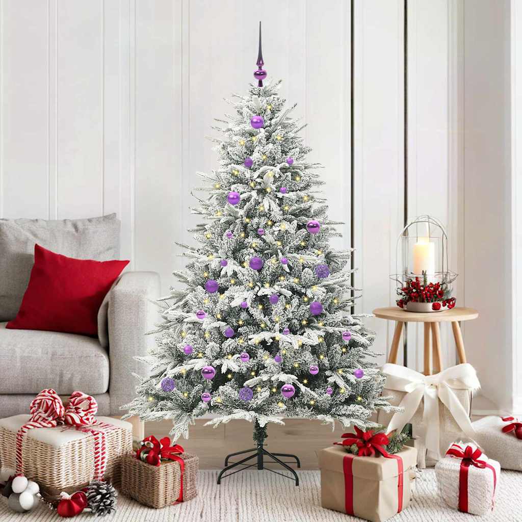 Artificial Pre-lit Christmas Tree with Ball Set Green 59.1