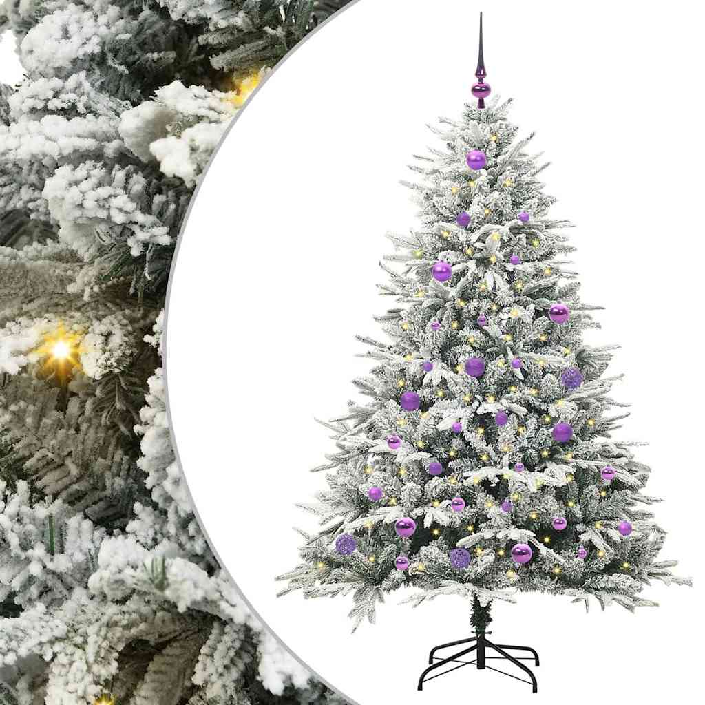 Artificial Pre-lit Christmas Tree with Ball Set Green 59.1