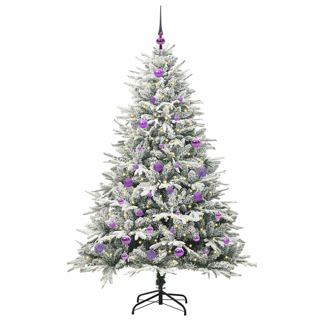 Artificial Pre-lit Christmas Tree with Ball Set Green 59.1