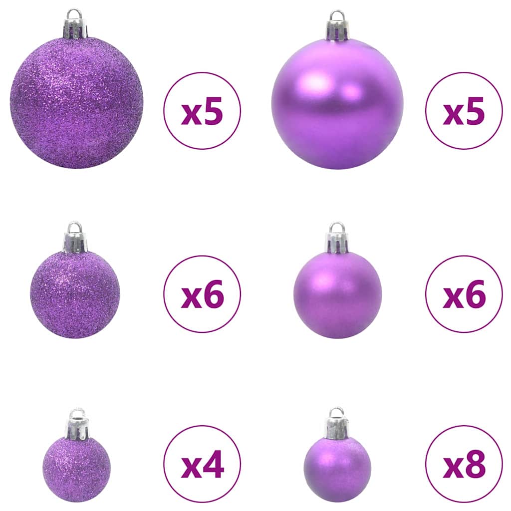 Artificial Pre-lit Christmas Tree with Ball Set Green 59.1