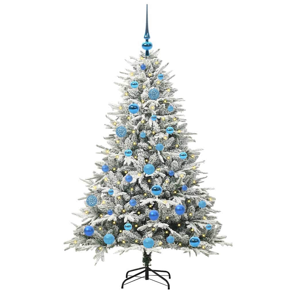 Artificial Pre-lit Christmas Tree with Ball Set Green 59.1