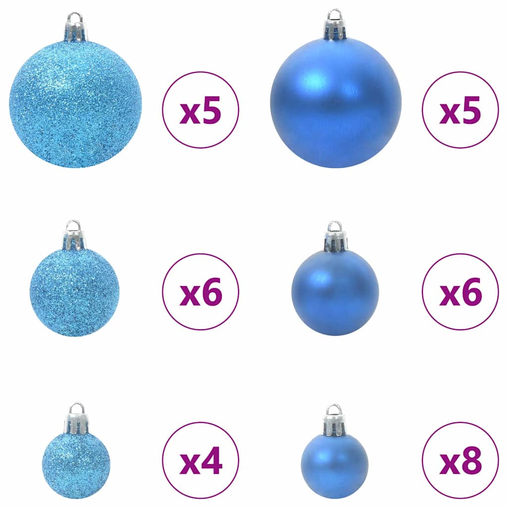 Artificial Pre-lit Christmas Tree with Ball Set Green 59.1