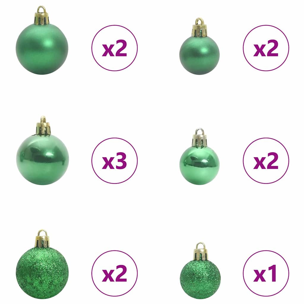 Artificial Pre-lit Christmas Tree with Ball Set Green 59.1