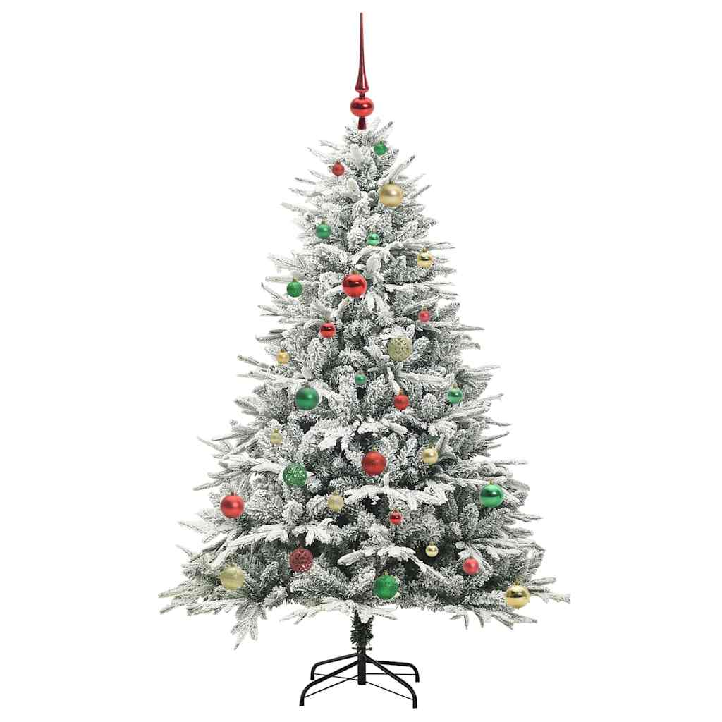 Artificial Pre-lit Christmas Tree with Ball Set Green 59.1