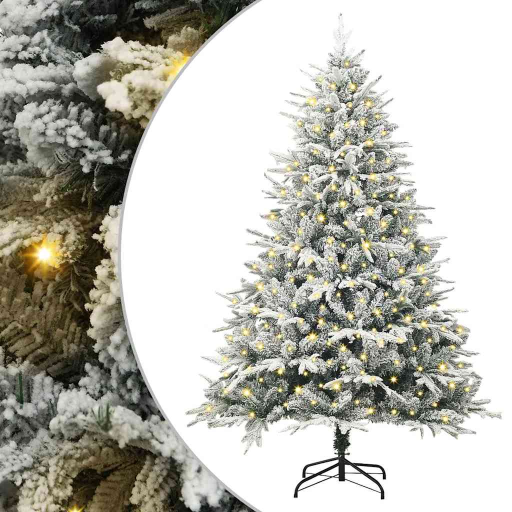 Artificial Pre-lit Christmas Tree Green 70.9" PVC and PE