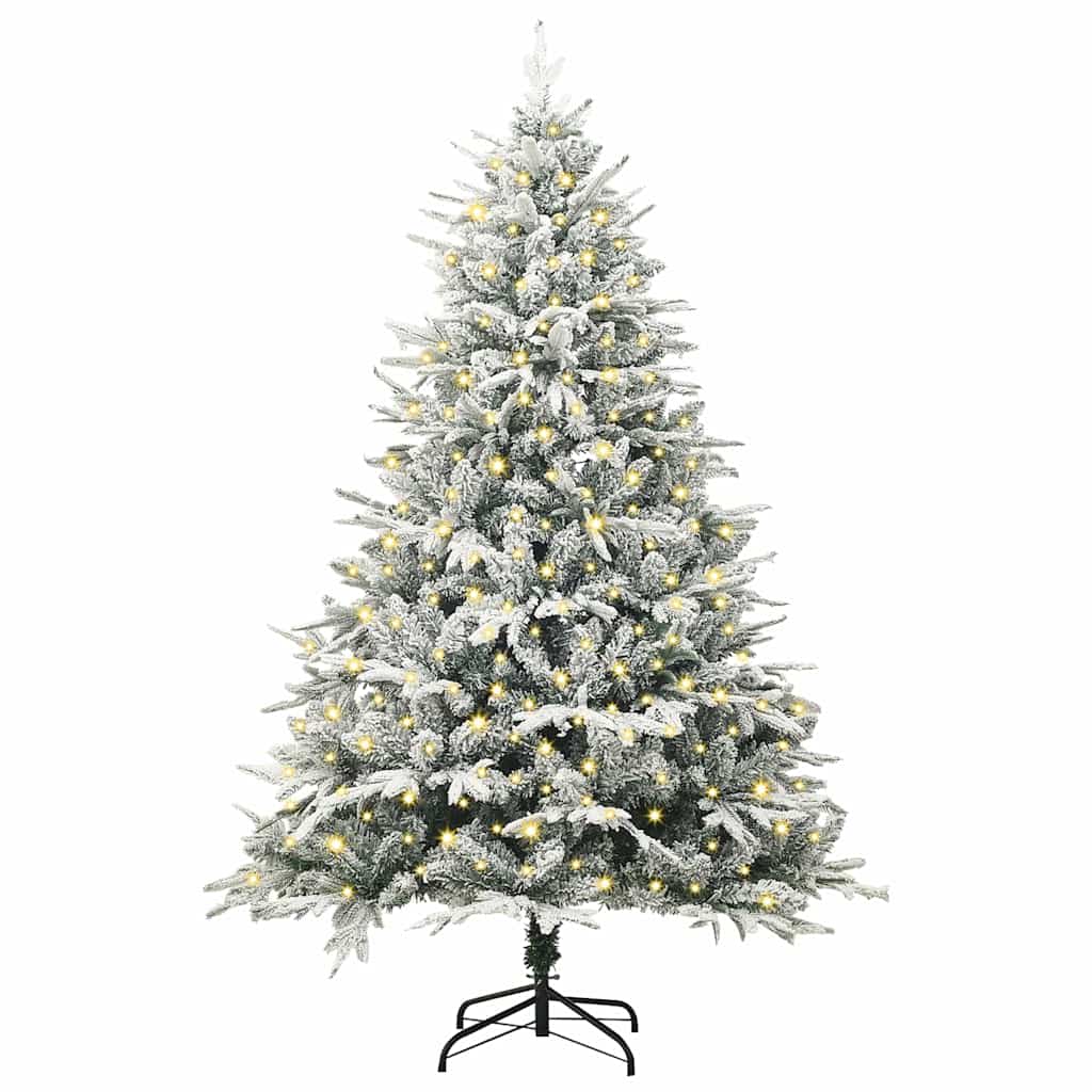 Artificial Pre-lit Christmas Tree Green 70.9" PVC and PE