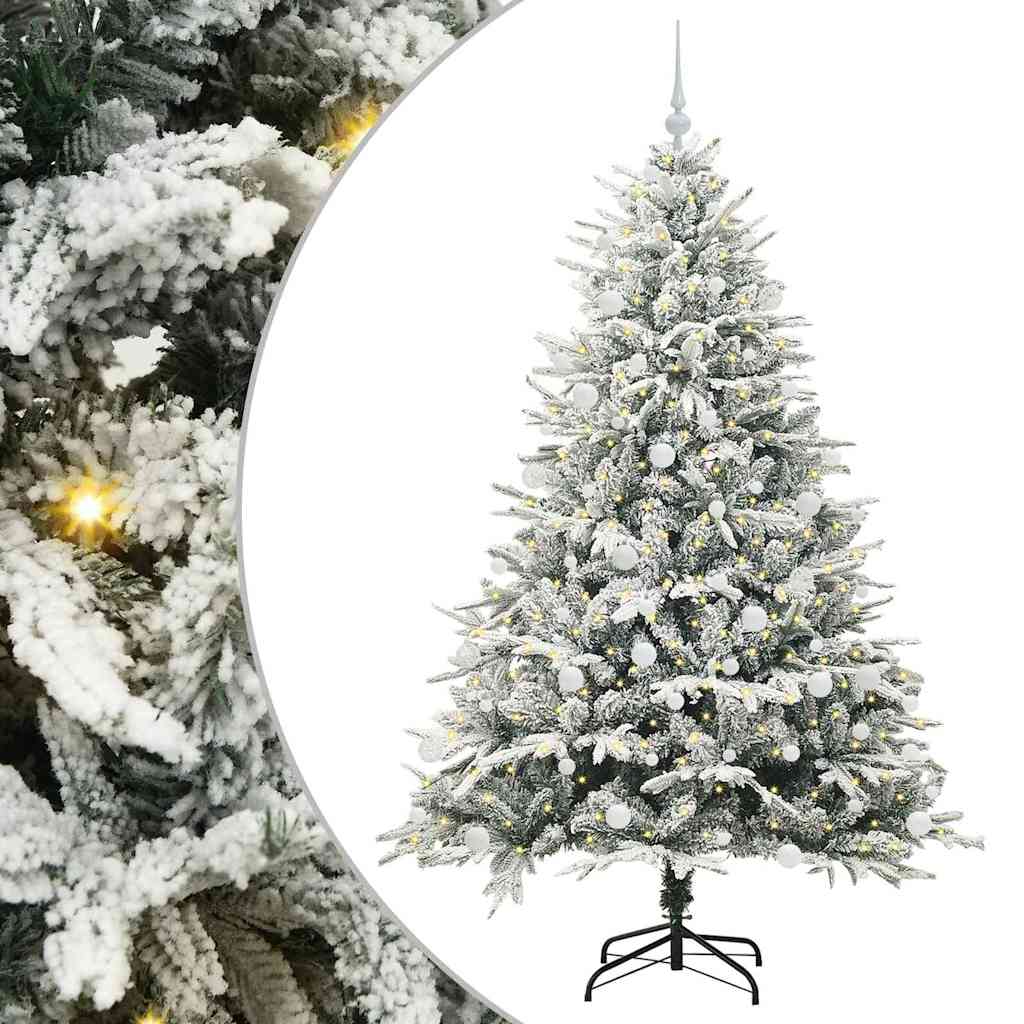 Artificial Pre-lit Christmas Tree with Ball Set Green 70.9