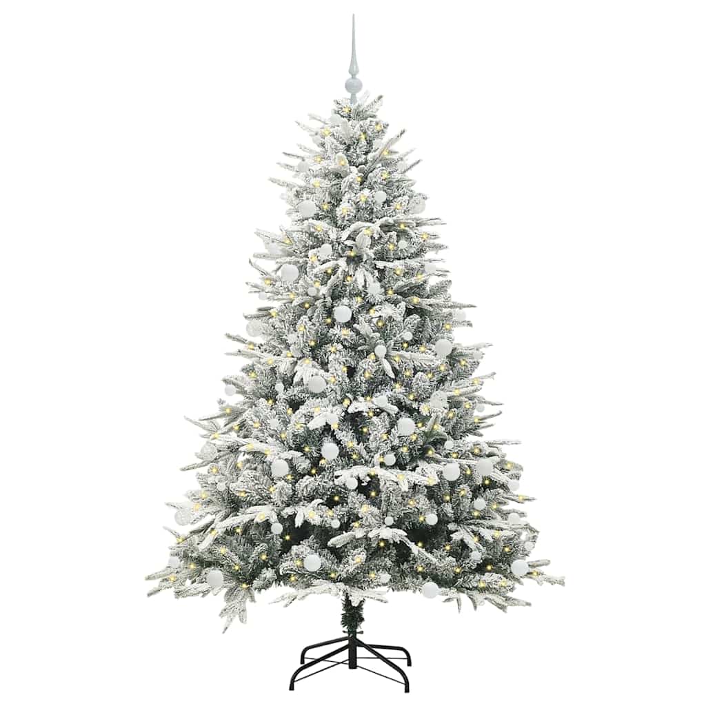 Artificial Pre-lit Christmas Tree with Ball Set Green 70.9
