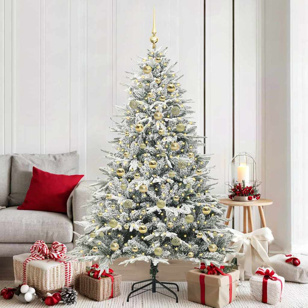 Artificial Pre-lit Christmas Tree with Ball Set Green 70.9