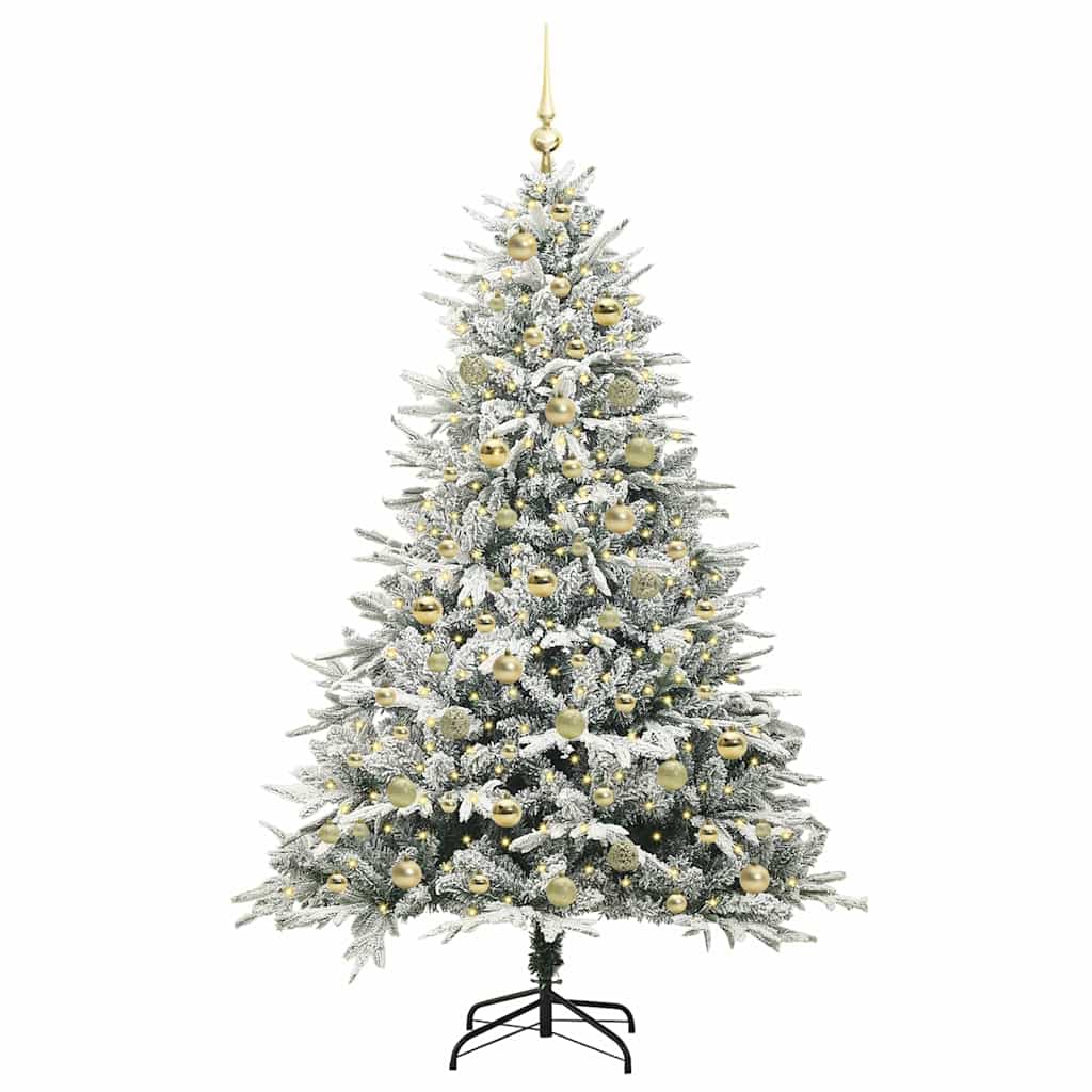 Artificial Pre-lit Christmas Tree with Ball Set Green 70.9