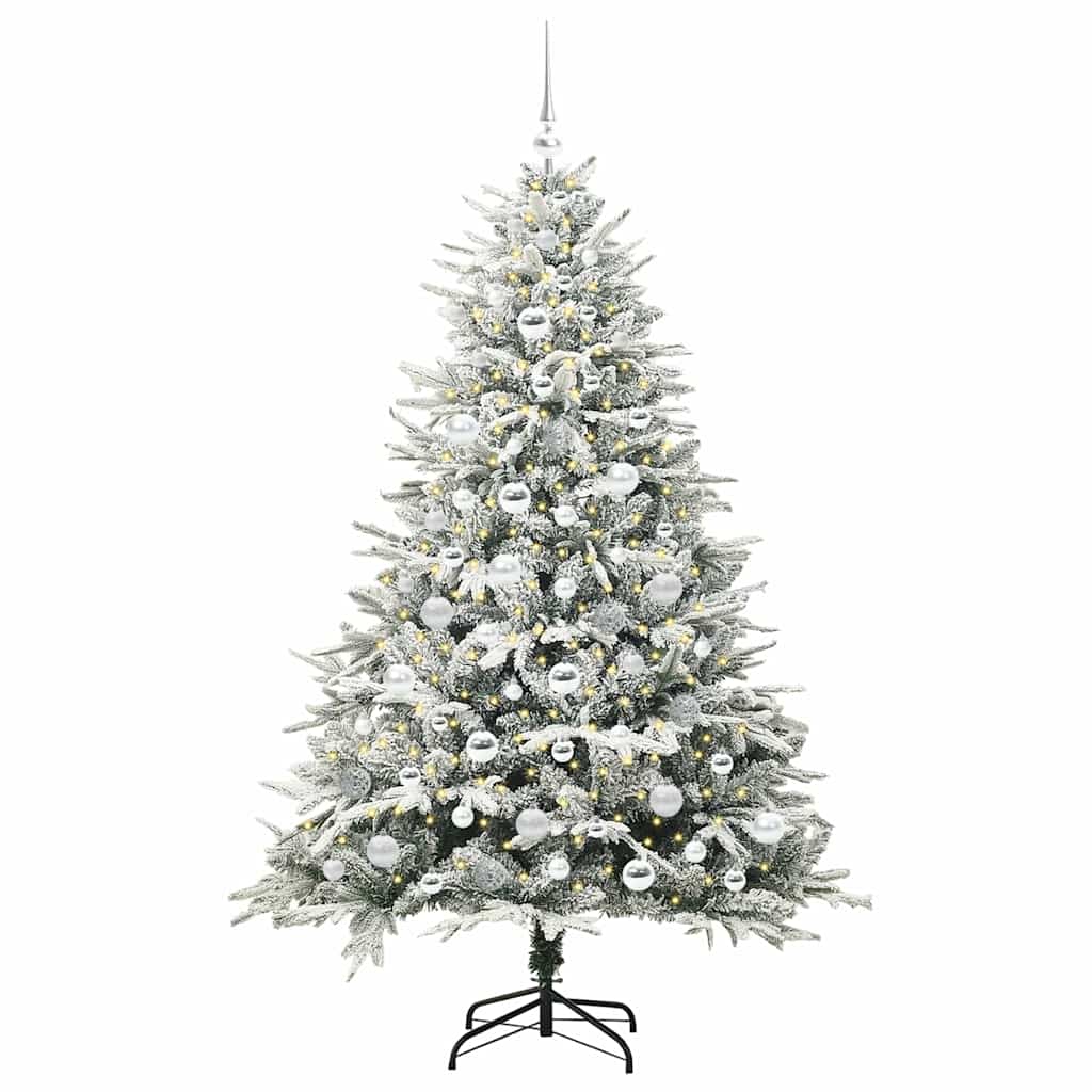 Artificial Pre-lit Christmas Tree with Ball Set Green 70.9