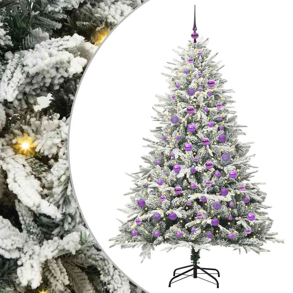 Artificial Pre-lit Christmas Tree with Ball Set Green 70.9